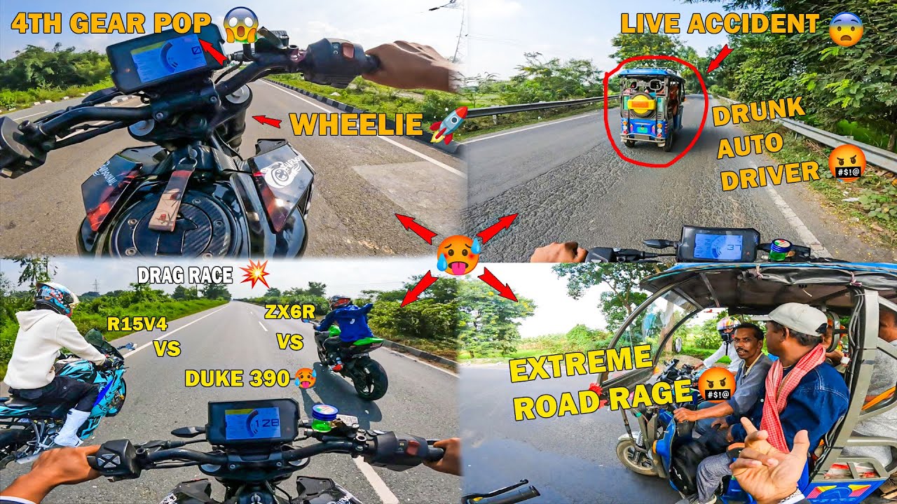 Auto drover vs Biker 🤬 || Extreame road rage 😡 || 4th Gear pop wheelie 😨