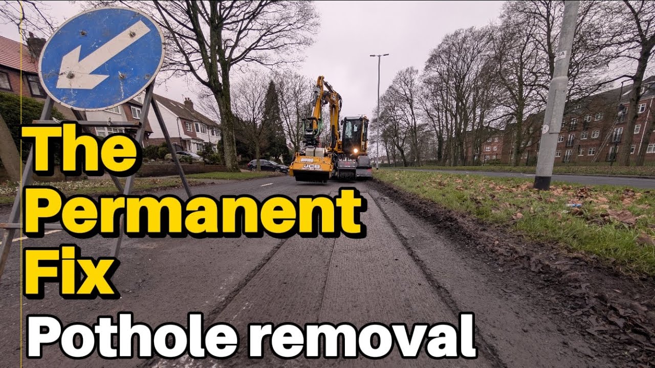 Watch the JCB Pothole Pro Obliterate Road Damage + Commentary