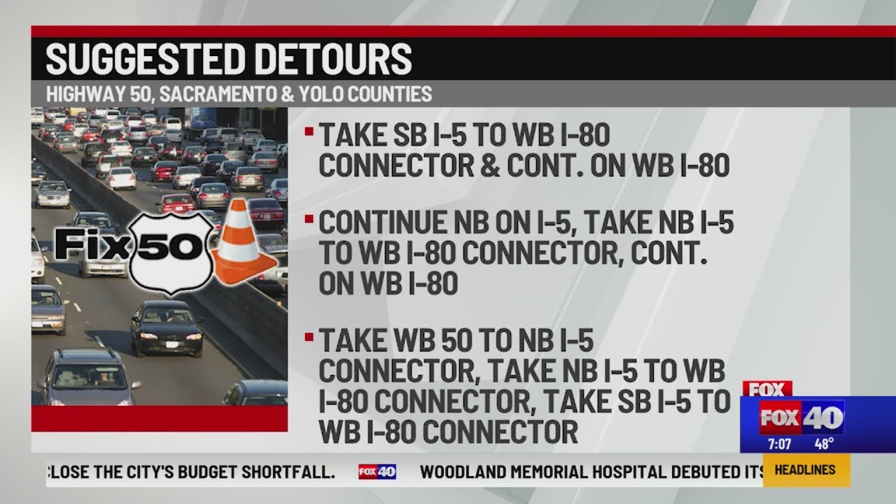 Another 55 hour closure for Highway 50 on Halloween weekend