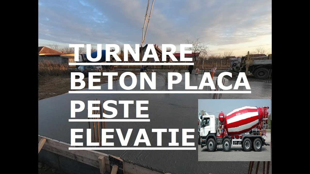 Turnare placa de beton peste elevatie cota Zero   turnare beton cu pompa   cifa
