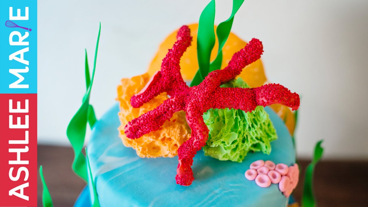 Under the Sea cake - gumpaste, fondant and chocolate coral - Finding Dory Cake
