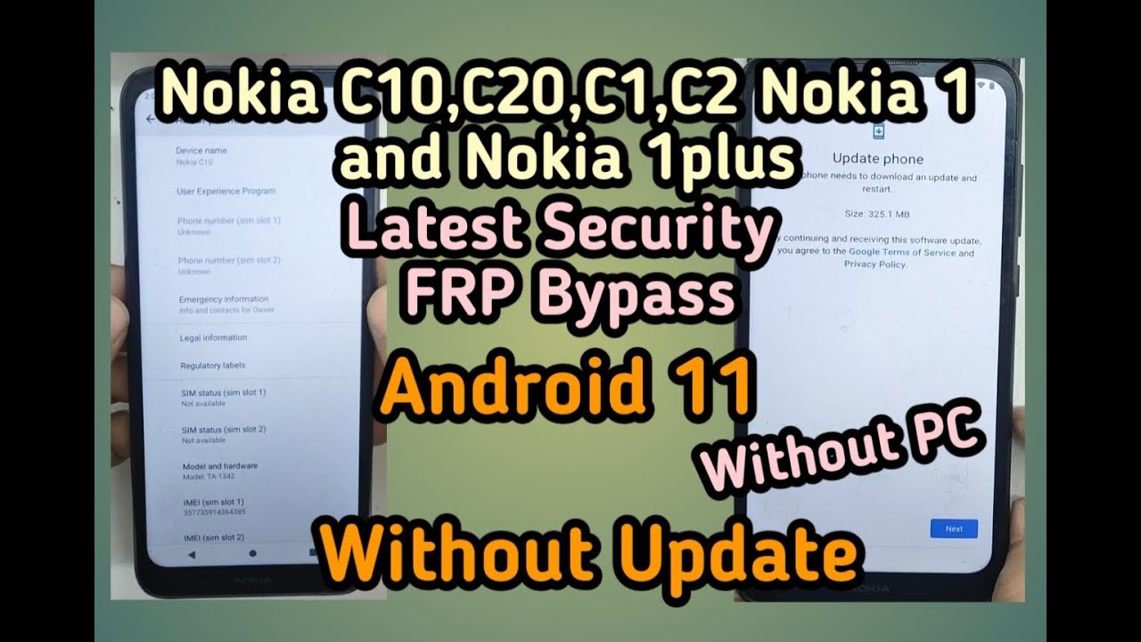 Nokia C10 FRP Bypass latest Security without pc 100% working |No Need App|