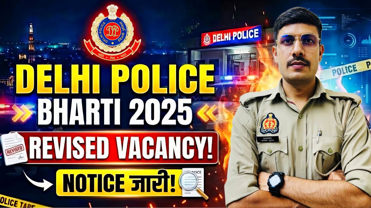 Delhi Police Bharti 2025 | Delhi Police Revised Vacancy 2025 | Delhi Police Constable 2025
