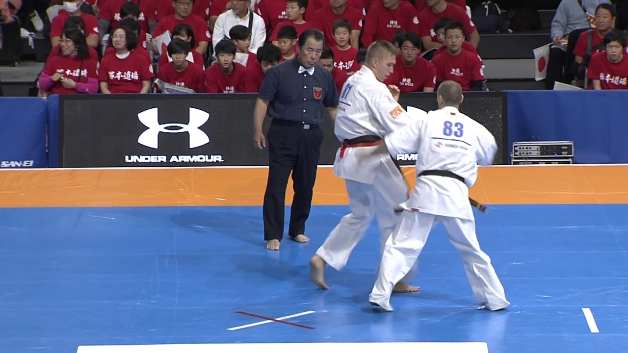 【新極真会】Court2 2ndRound1 man Edgard Secinski vs Miroslav Milev The 12th World Karate Championship