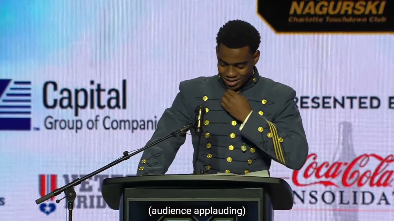 Kouri Crump - 2025 Defender of the Nation Award Speech, courtesy of The Charlotte Touchdown Club