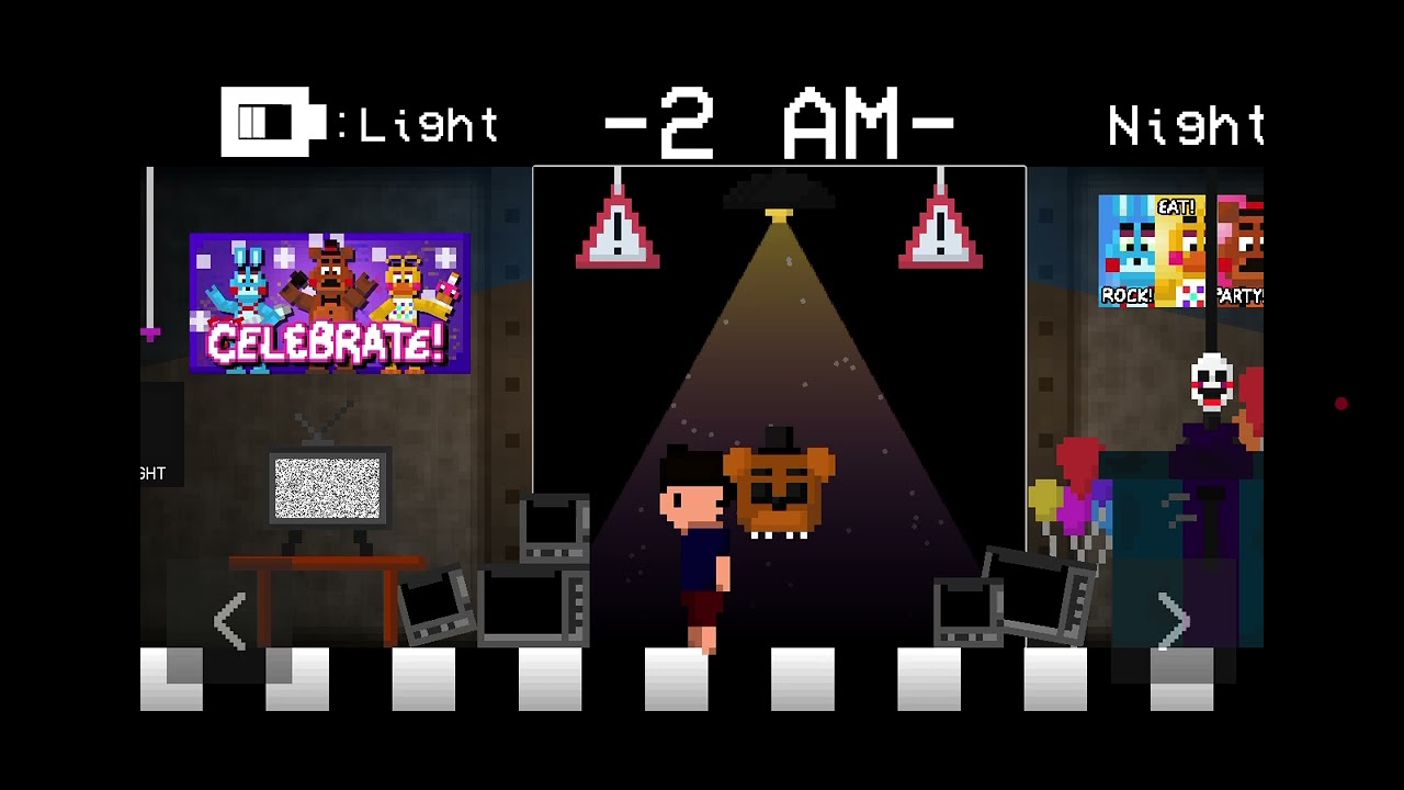 Fnaf pero todo es 2D