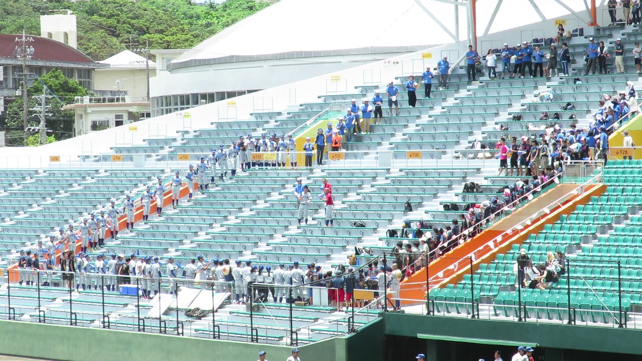 2019年    6月29日（土）  沖縄セルラースタジアム那覇  第101回全国高等学校野球選手権沖縄大会  中部商業　巨大円陣　応援