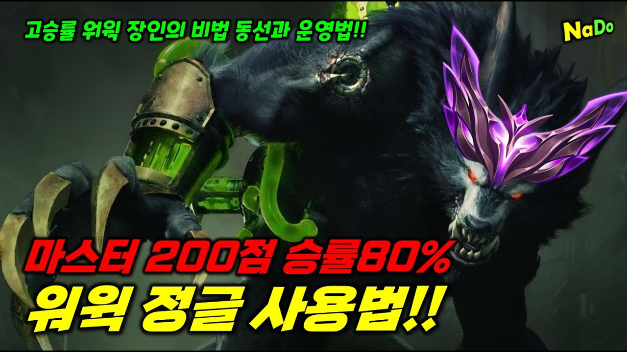 이건 귀한데요!! 마스터 200점 승률80% 워윅 정글 사용법!!