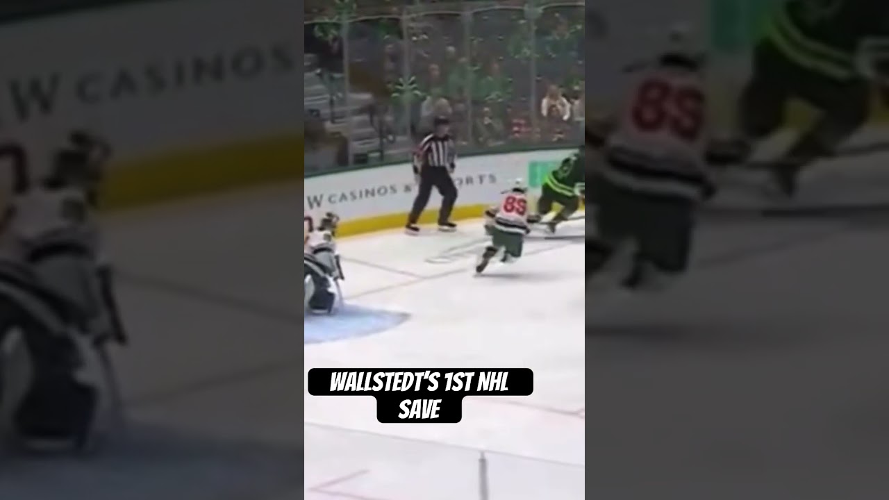 Mind-Blowing NHL Debut: Jesper Wallstedt's Unforgettable 1st Save #mnwild  @crashthenet0073