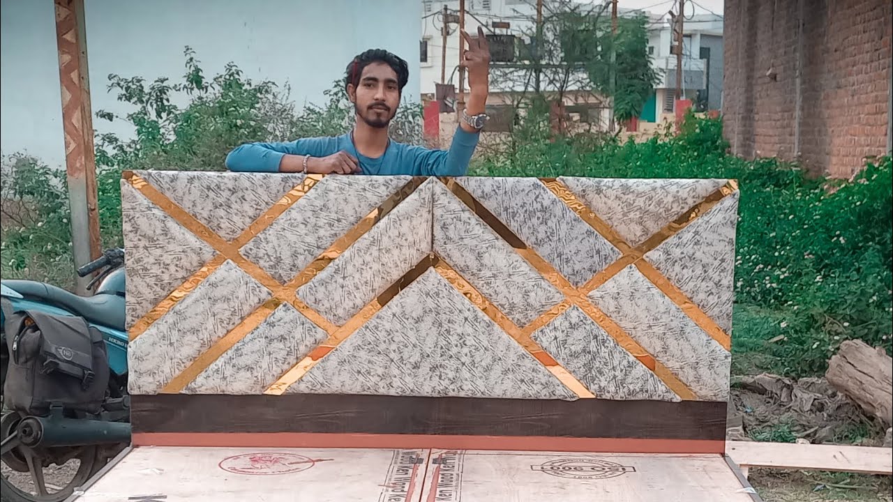 new design double bed full cushion Golden Patti👌#polish👍 #trending #viral 🤘💯
