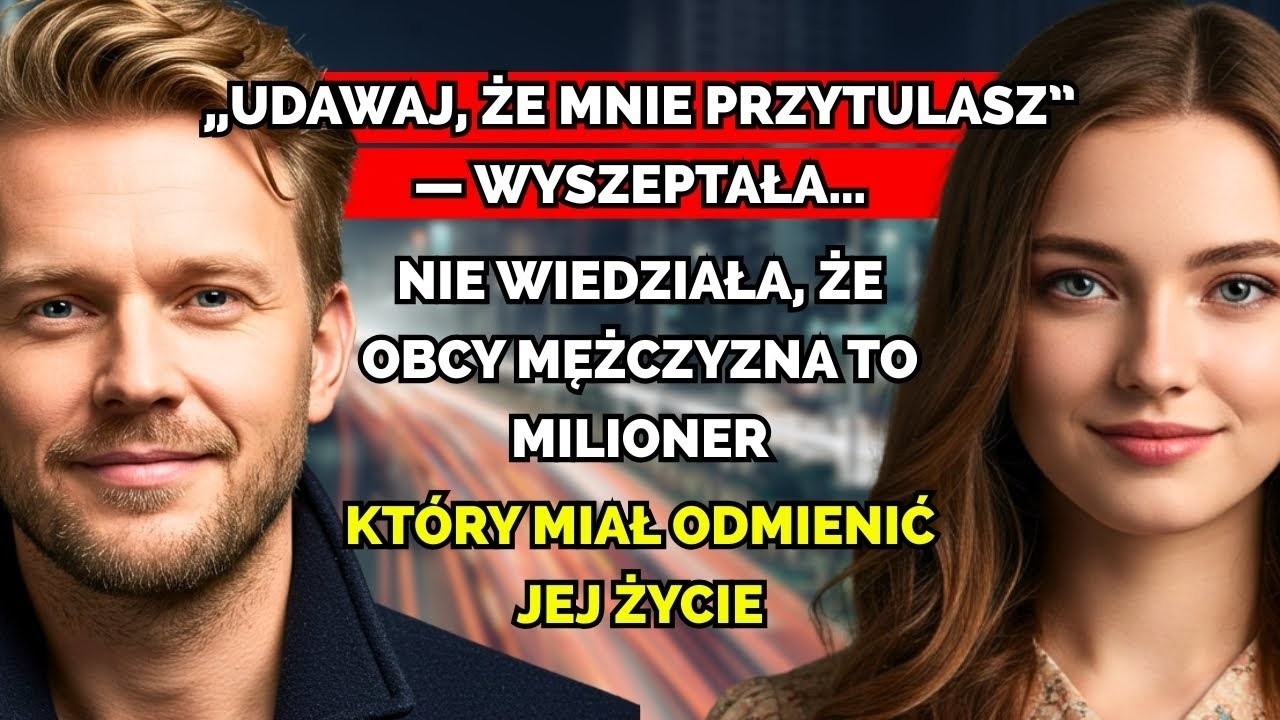 „Udawaj, że mnie przytulasz” — wyszeptała, nie wiedząc, że nieznajomy był milionerem, który odmieni…