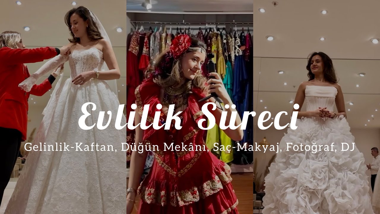 Evlilik Süreci Vlog | İlk Kez Gelinlik Denedim! Düğün - Nişan Mekânı, Saç - Makyaj 