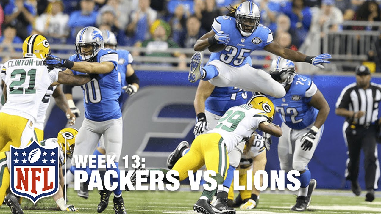 Joique Bell's Spiderman Leap Over Defender! |  Packers vs. Lions | NFL