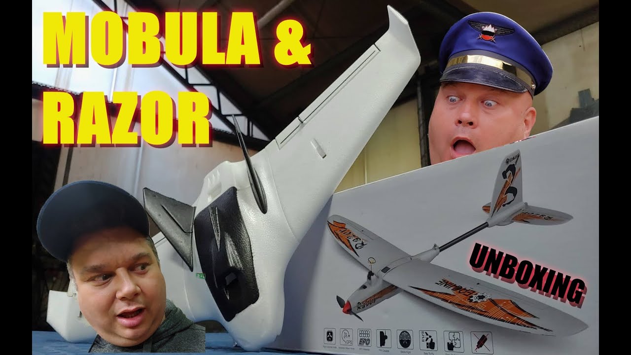 Eachine Razor 1200mm RC glider FPV ready & Eachine Mobula Delta Wing 4S High speed Unboxing