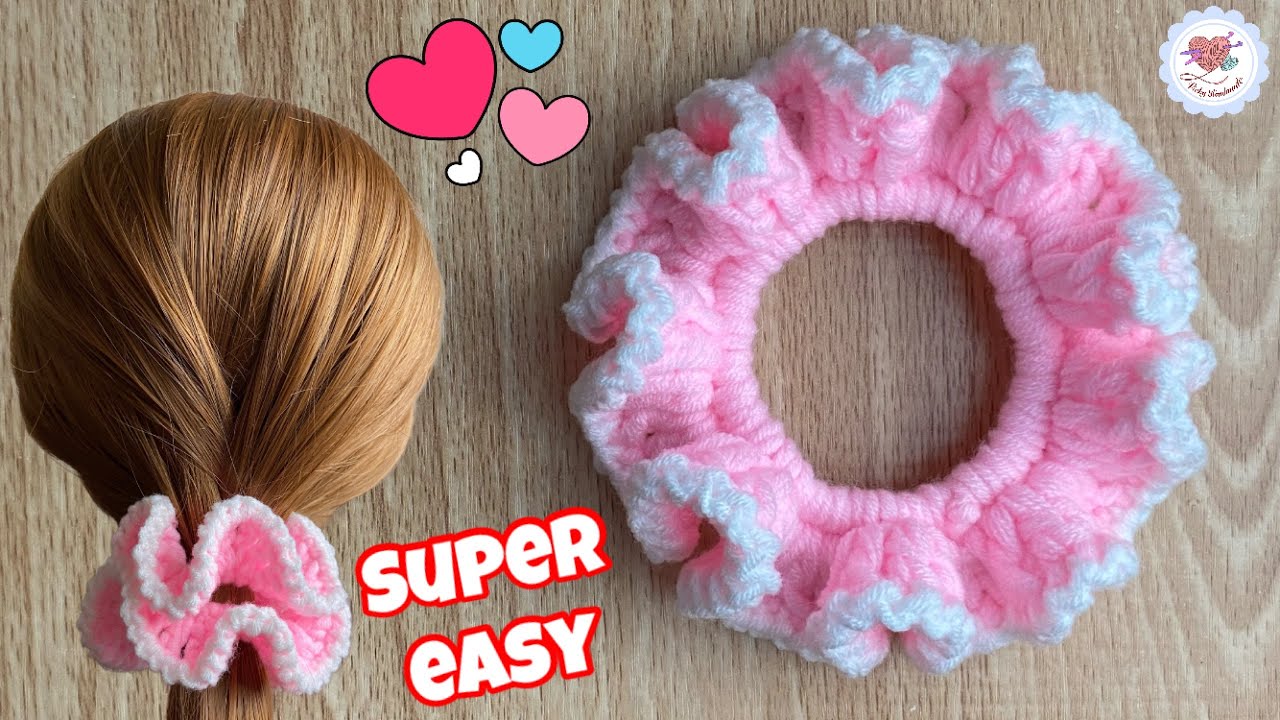 SUPER EASY ‼️ Cute and Sweet Crochet  Scrunchies  / Crochet Tutorial