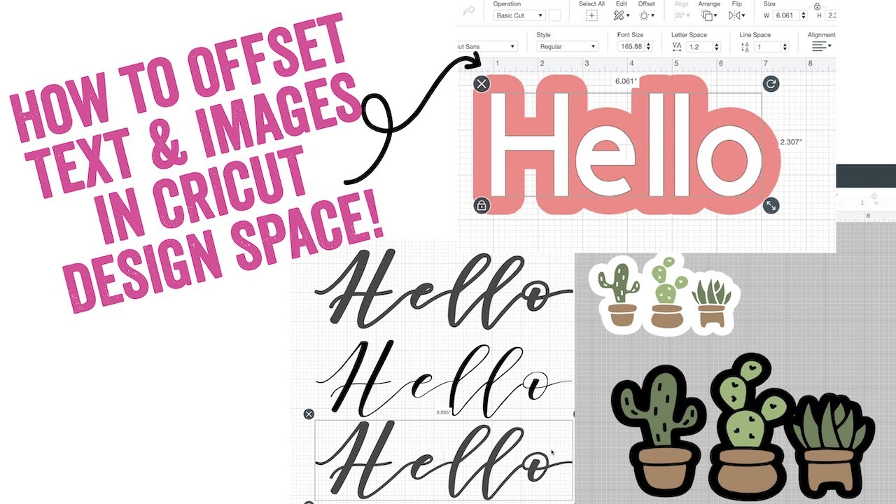 How to Offset Text and Images in Cricut Design Space 2021