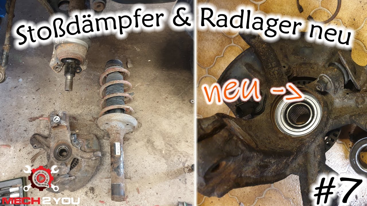 🛠️ #7 Stoßdämpfer, Feder und Radlager beim VW Golf 4 vorne ausbauen Teil 1 | #Stoßdämpfer #Radlager