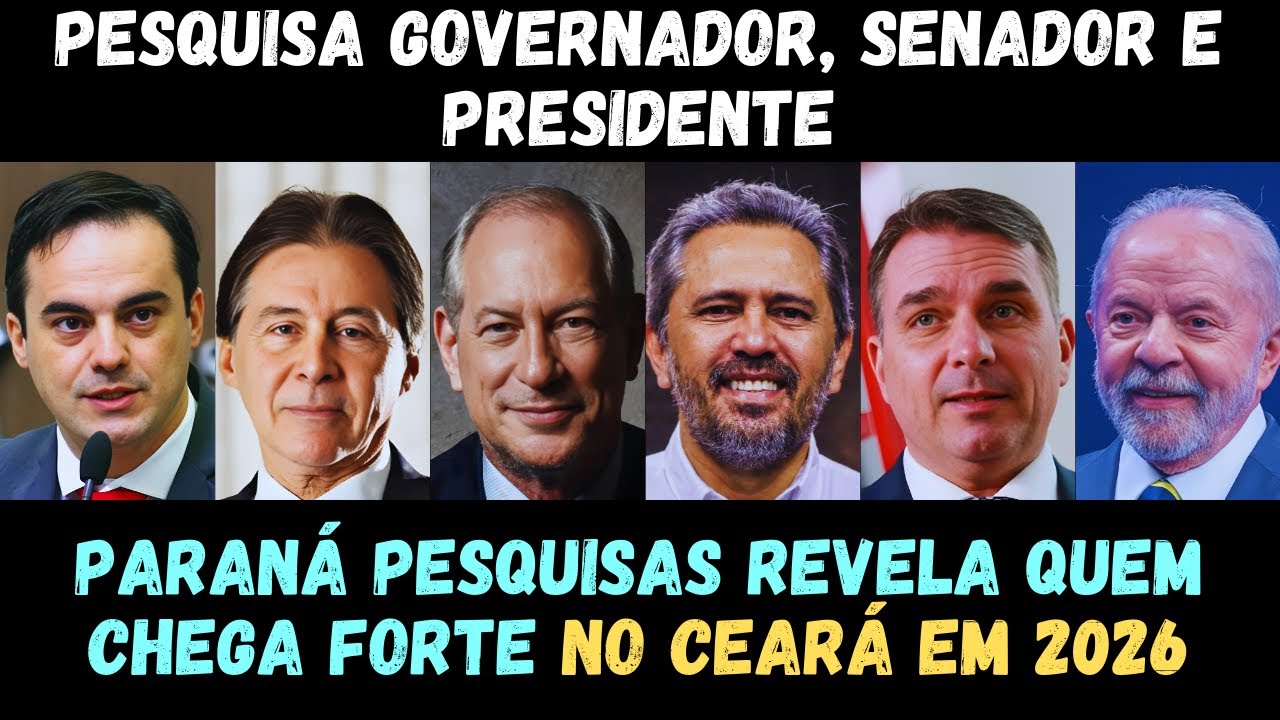 PESQUISA CEARÁ AGORA: Quem ganha o Governo e quem leva o Senado em 2026?