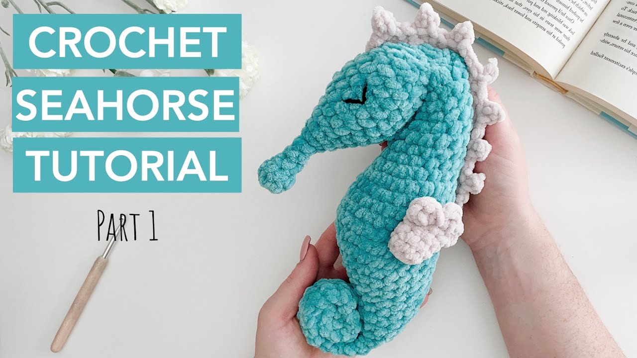 EASY Crochet Seahorse Tutorial ✨Part 1✨ l FREE Amigurumi Pattern for Beginners