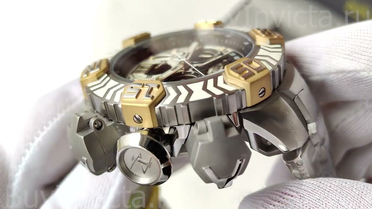 Invicta Reserve Armour 39009 Men's Watch | Большие Мужские Часы Инвикта Резерв Армор Серебристые