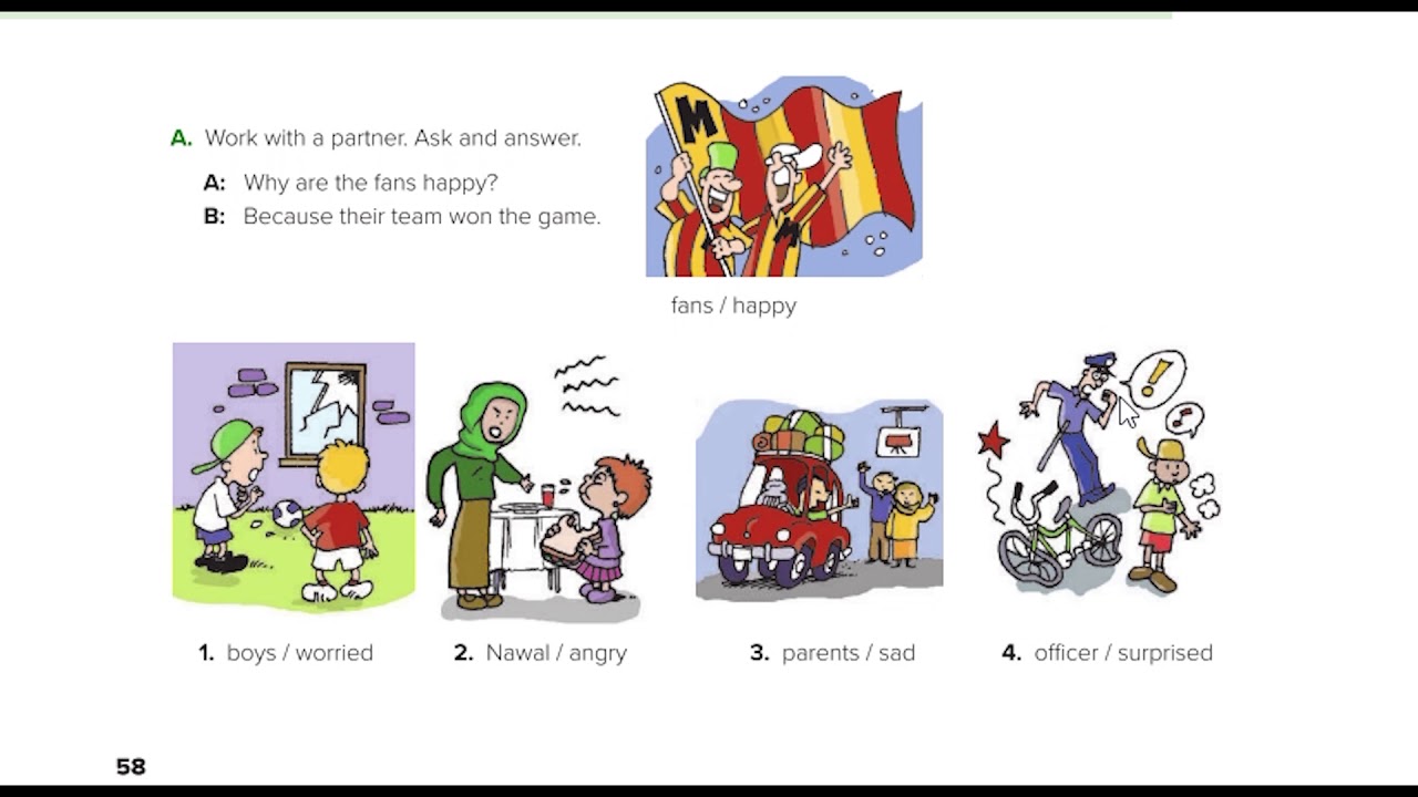 انجليزي ثاني متوسط الوحدة 7 صفحة 58 و59  /  super goal 3 unit 7  page 58-59