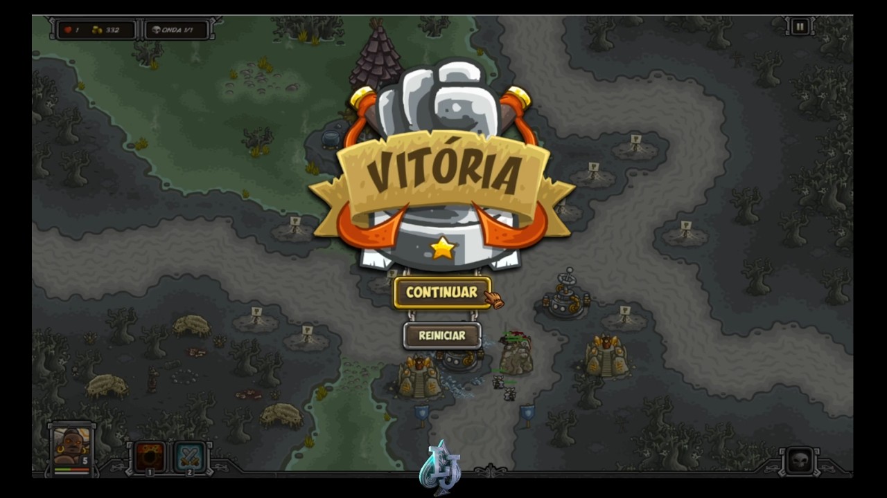 Kingdom Rush 1 - Fase: Várzea Presa Noturna - Ferrenho Veterano 3 estrelas!