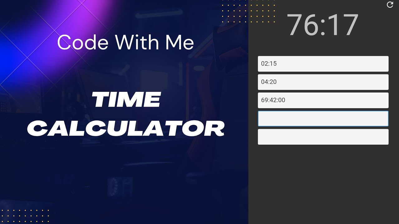 Code With Me // Flutter Time Calculator