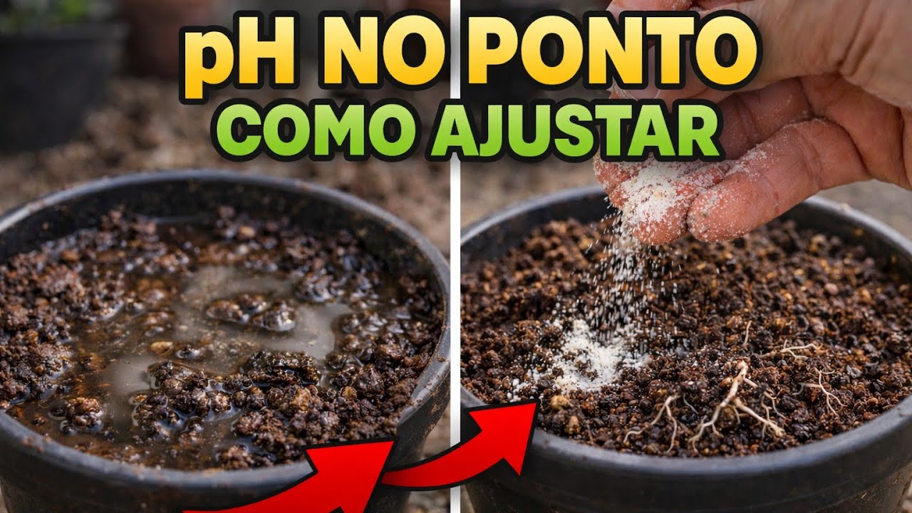 PH DO SUBSTRATO: ajustar com CALCÁRIO e DOLOMITA sem exagerar