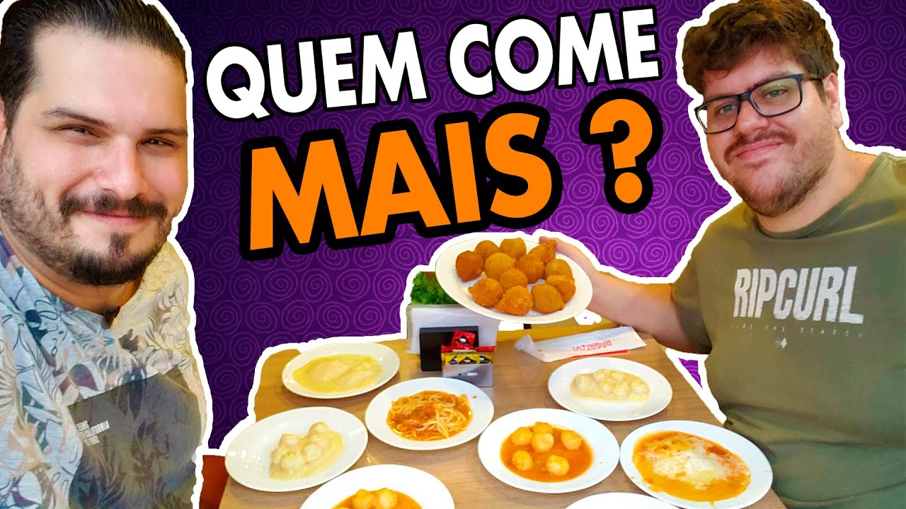 RODÍZIO DE COXINHAS E MASSAS DO RAGAZZO - Comemos até não aguentar mais.