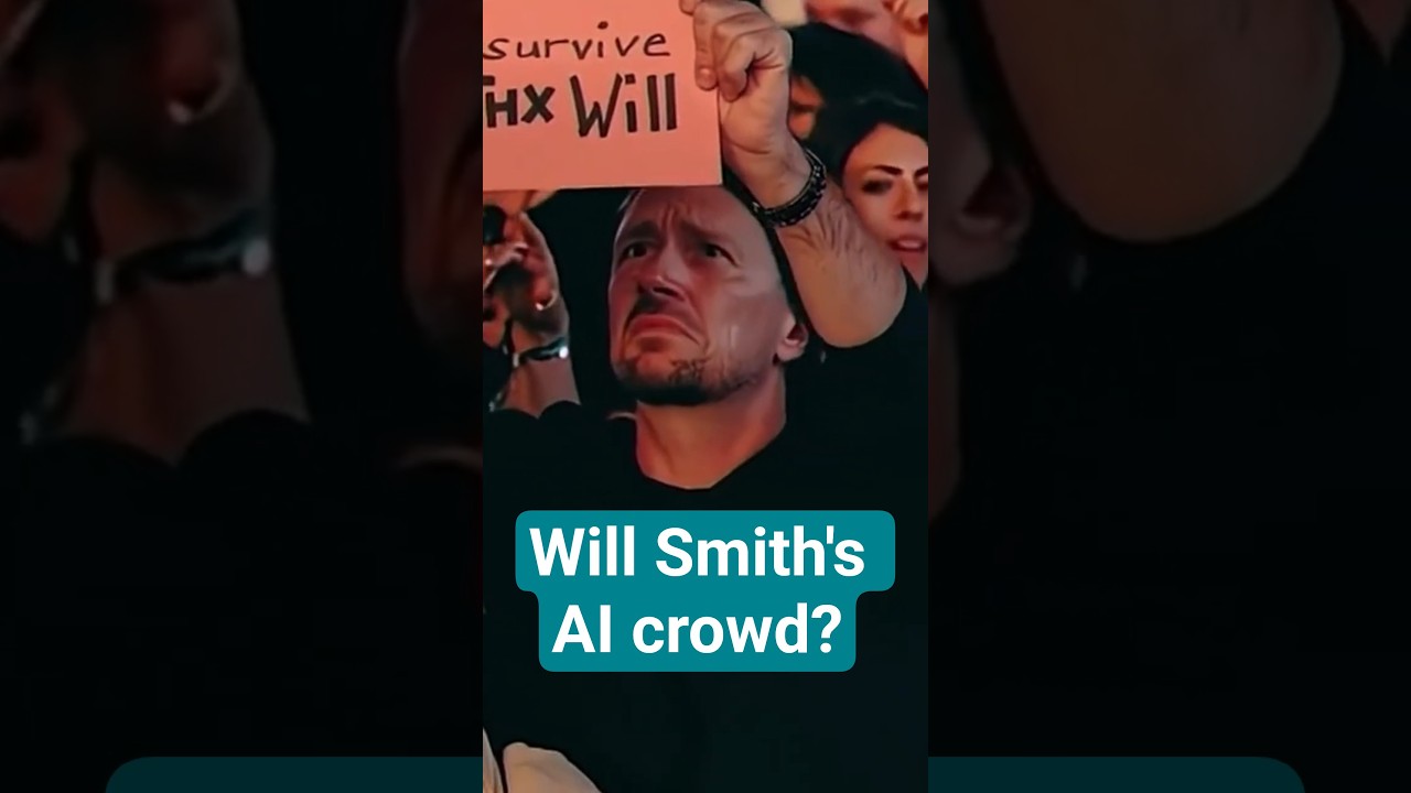 Will Smith's FAKE crowd? #willsmith #ai #artificialintelligence