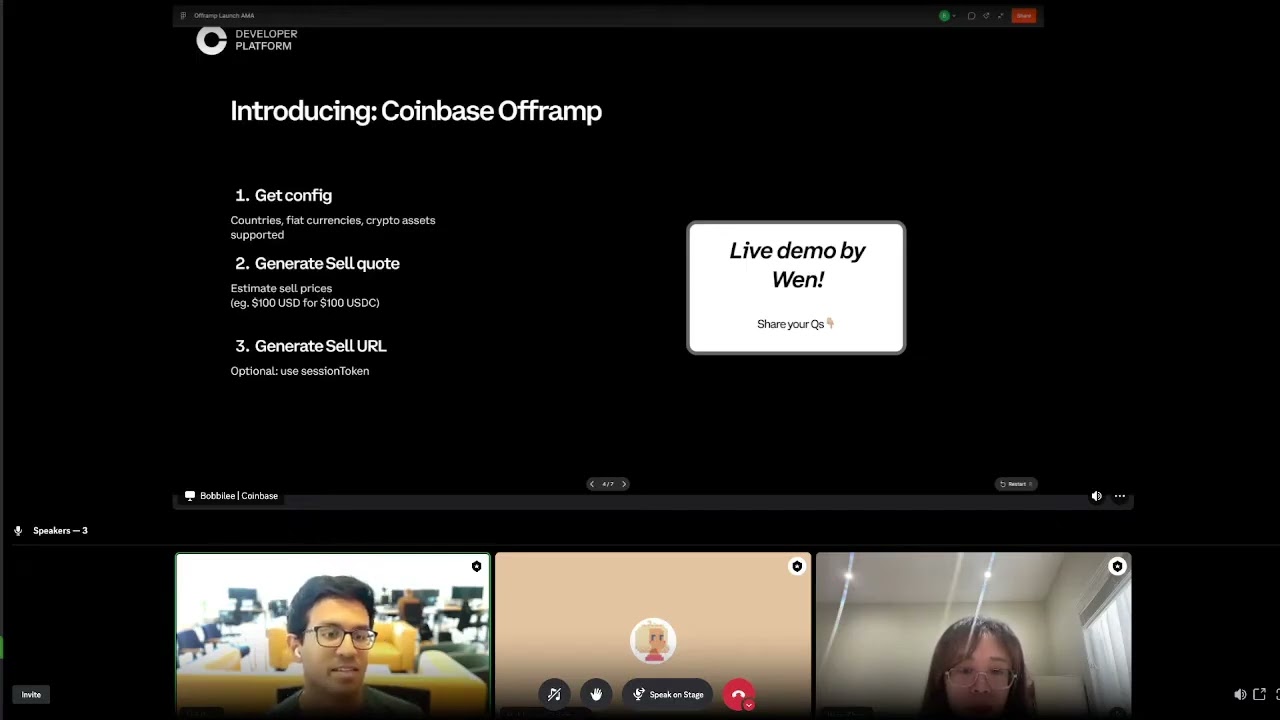 Onramp AMA: Coinbase Developer Platform (CDP)
