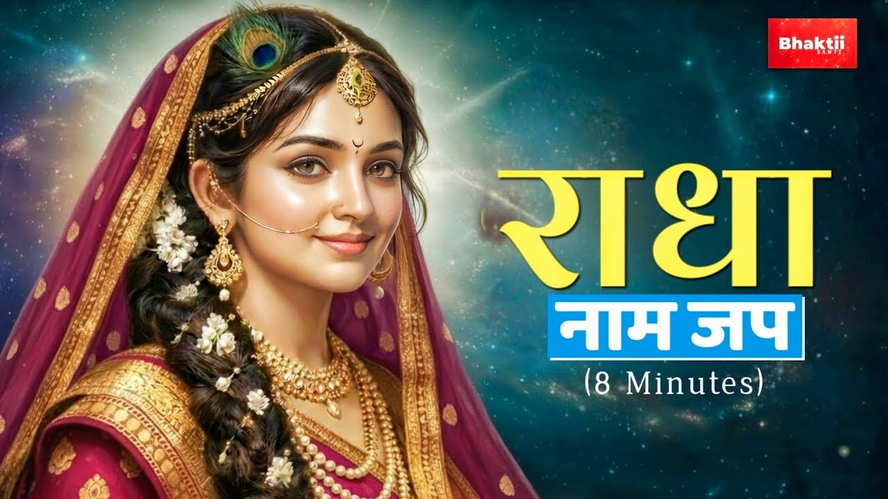 Radha Naam Jap Bhajan (8 Minutes)| राधा नाम जप भजन | Bhaktiisanti 
