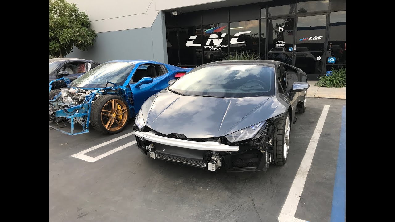 EXOTIC CAR REPAIR AT LNC COLLISION LAMBORGHINI, FERRARI, PORSCHE.