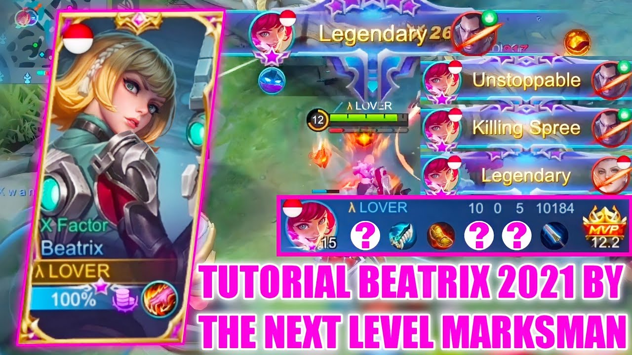 TIPS & TRICKS PRO BEATRIX AUTO JADI TOP GLOBAL, REVIEW BEATRIX MM DAMAGE TERSAKIT - MOBILE LEGENDS
