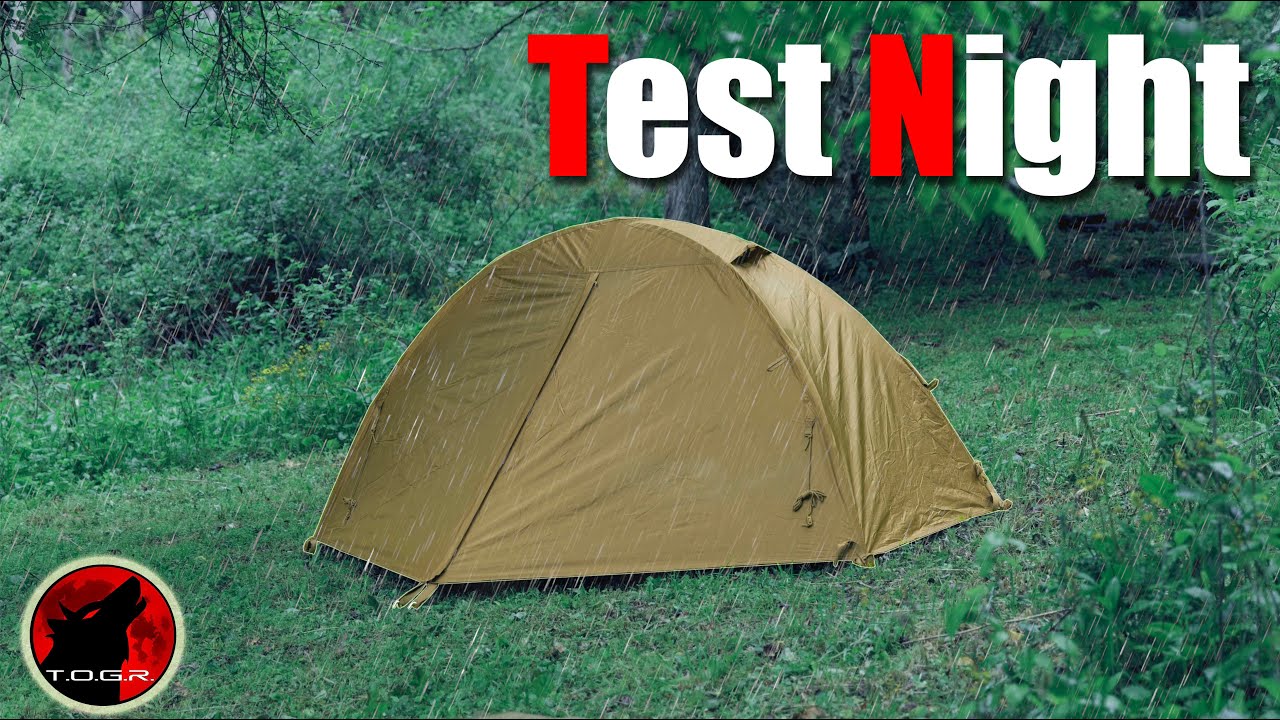 ⚡TEST NIGHT ⚡Kelty Military Field Tent - How Much Rain Can It Handle?