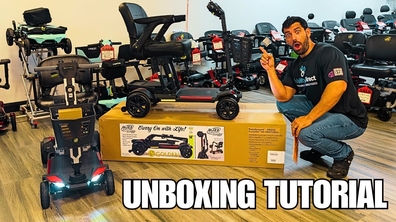 The FIRST 400 lb Travel Scooter That FOLDS | Buzzaround Carry-On HD Unboxing (GB220)