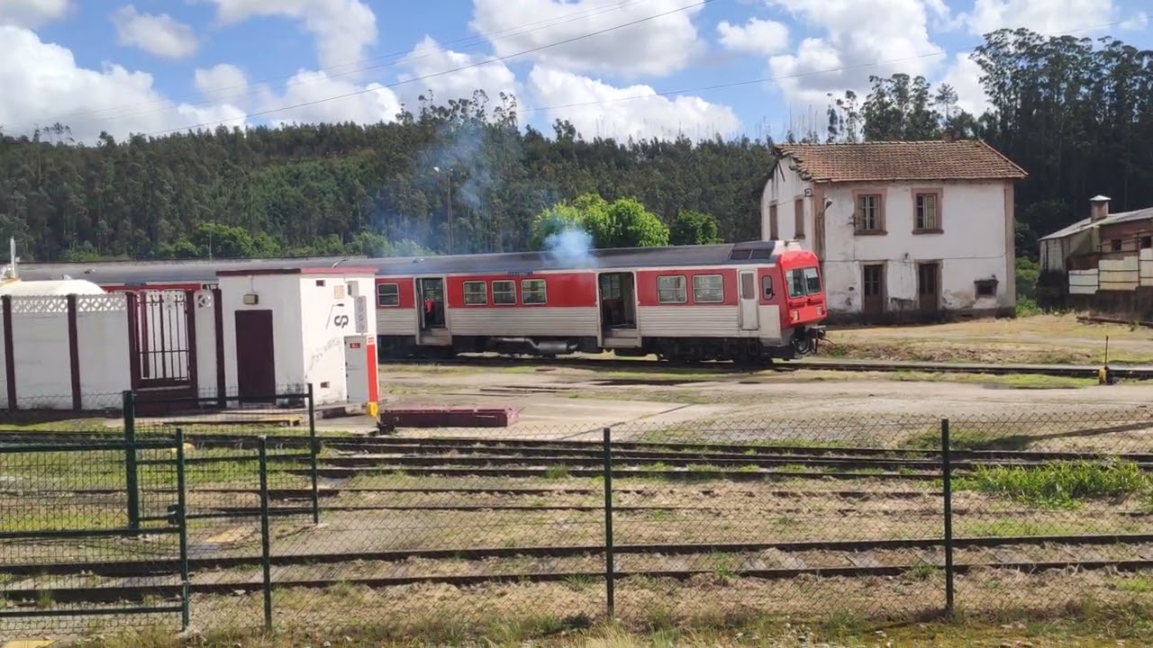 arranque da automotora 9630 em Sernada