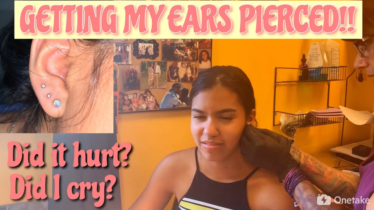 GETTING MY EARS PIERCED/ 4 PIERCINGS AT ONCE