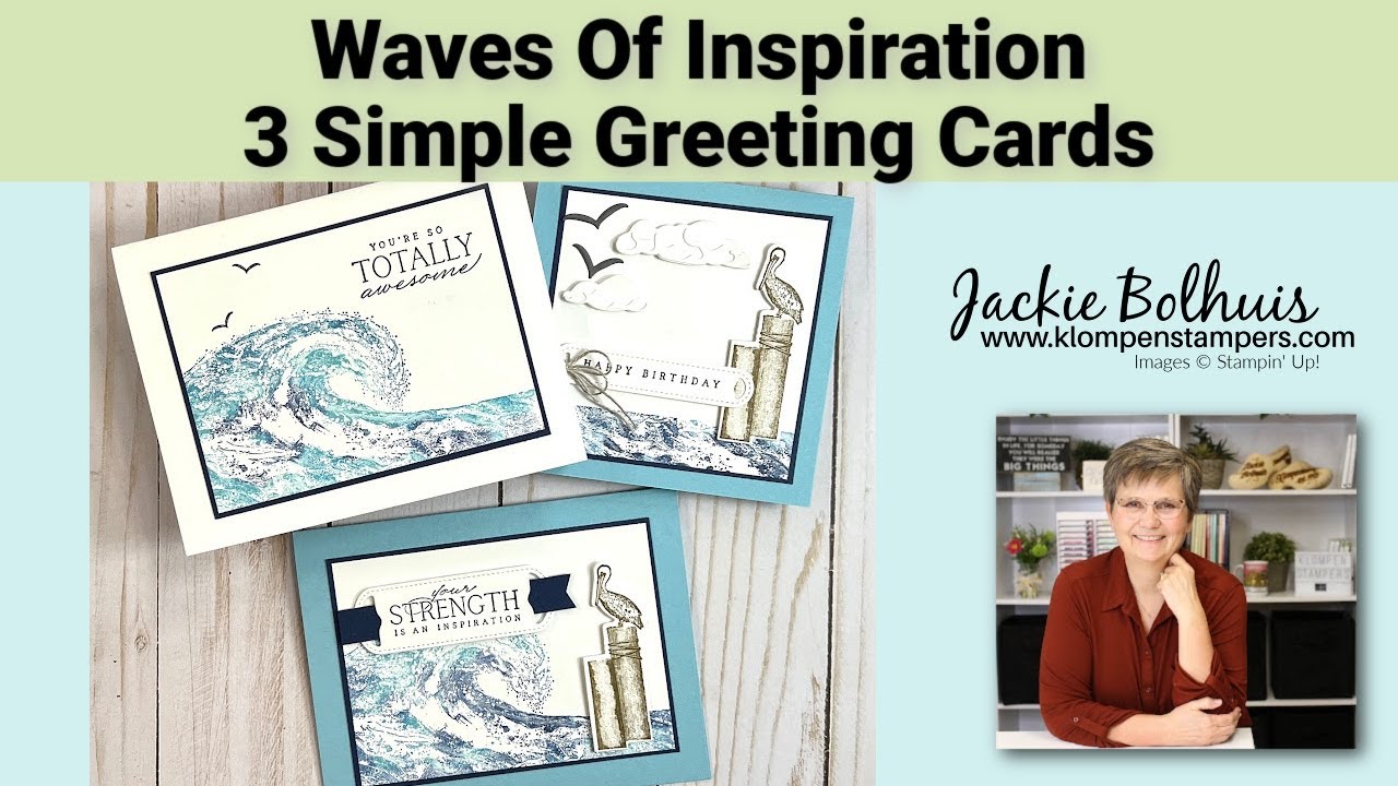 🔴 Waves Of Inspiration: The Awesome Bundle That Inspired 3 Simple Greeting Cards