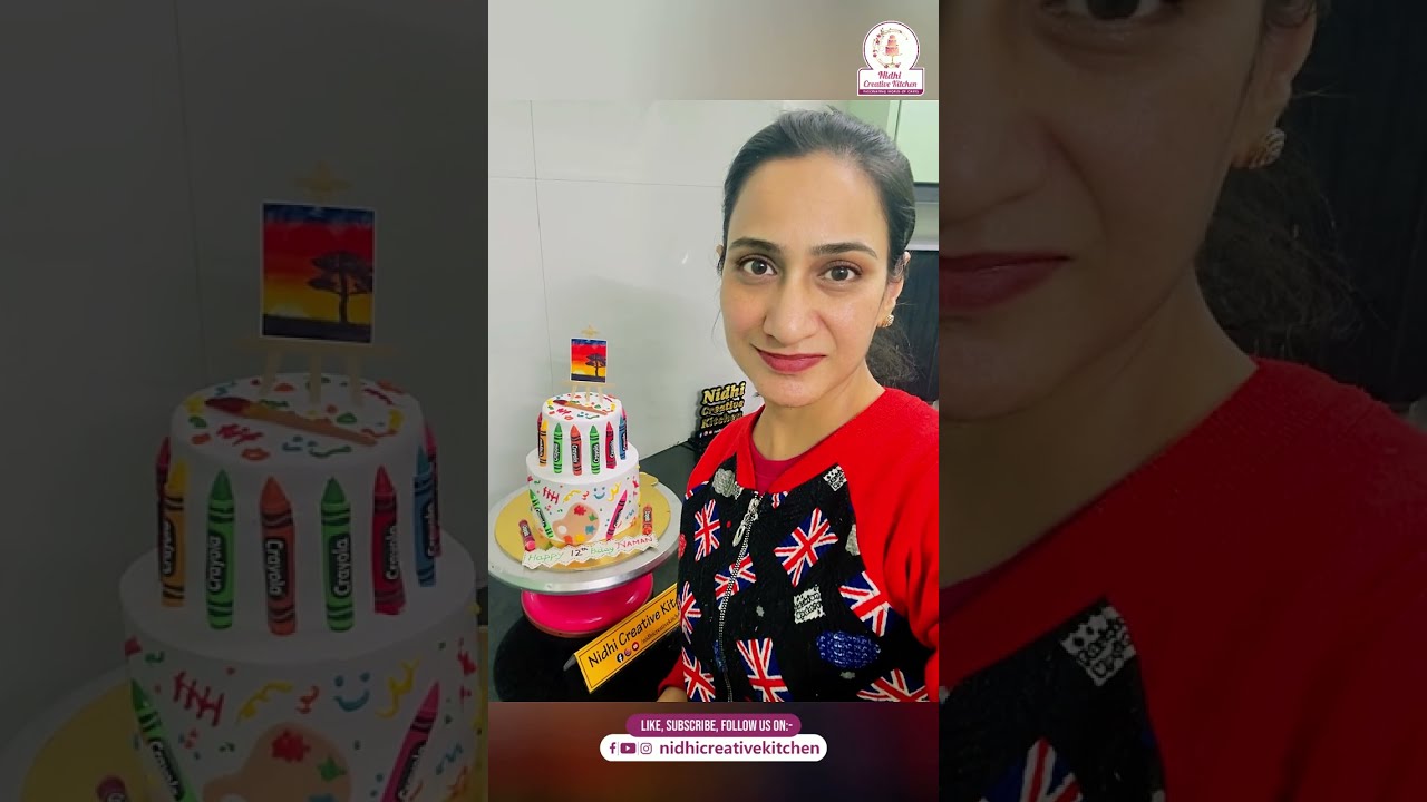 Drawing Cake Tutorial 🎨🍰 | How to Turn a Sketch into a Cake | Nidhi Creative Kitchen