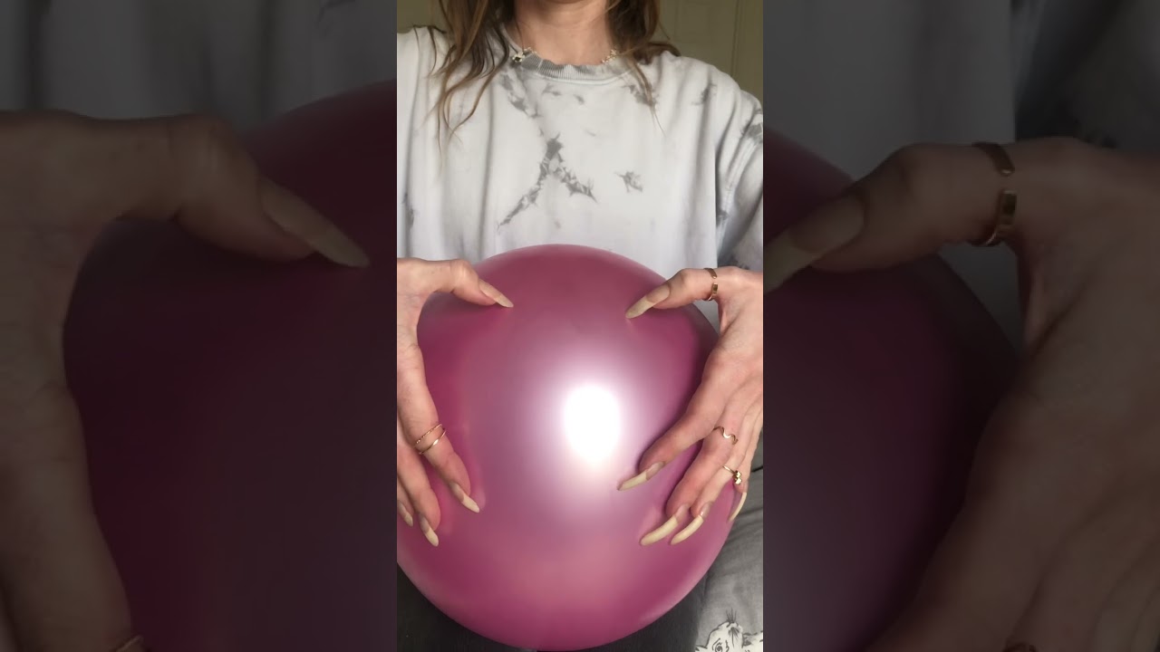 Pop Birthday Balloons With Me - Long Natural Nails - Tapping - Bursting - Claws
