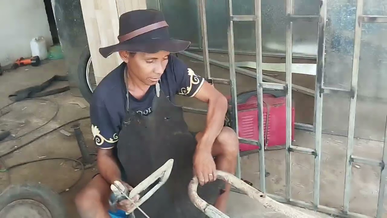 Fazendo carro de mão com tambor