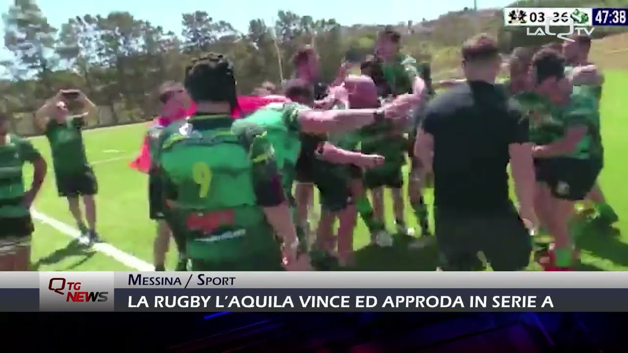 La Rugby L'Aquila vince a Messina ed approda in Serie A