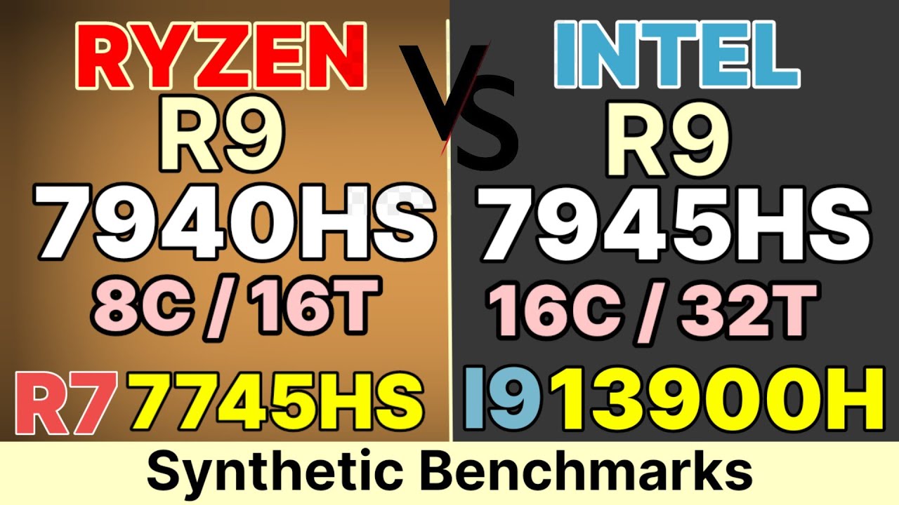 R9 7940HS VS R9 7945HX VS R7 7745HX VS I9 13980HX VS I9 12900H + RX 780M IGPU TEST R7 7745HX TEST