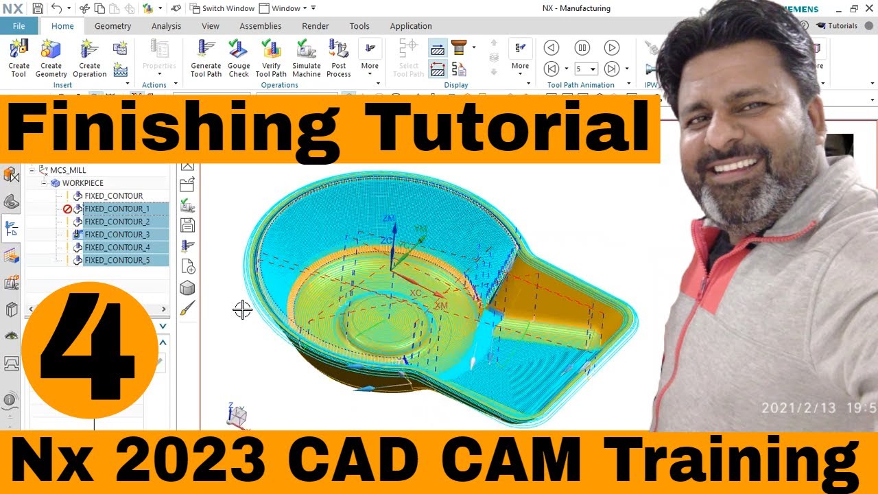 NX 12 cam Cnc programming | Nx 12 Fixed Contour Finishing toolpath in Detail