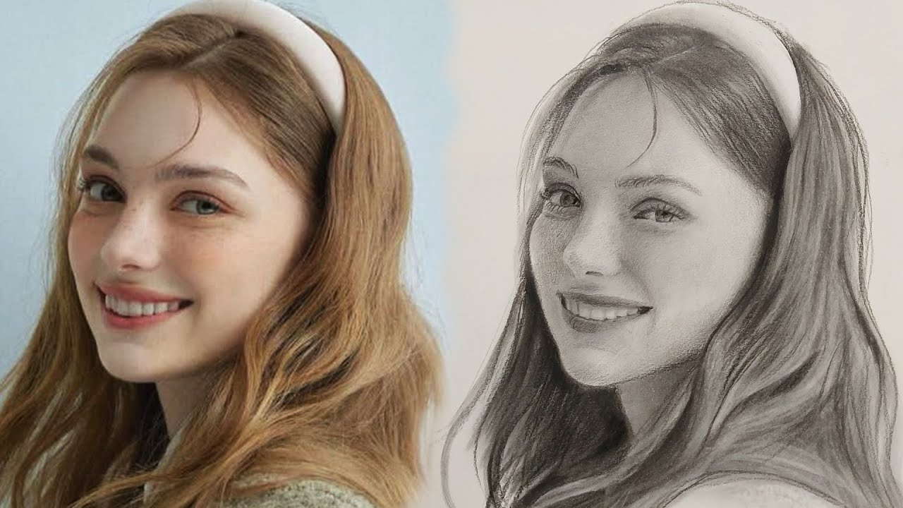 How To Draw a Realistic Portrait  | Graphite Powder and Pencil | easy-to-follow | Step-by-Step