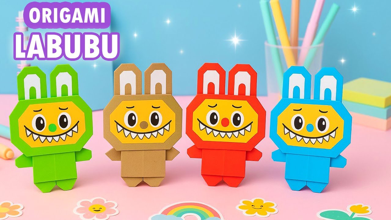 Origami Labubu Tutorial | How to make a paper cute Labubu