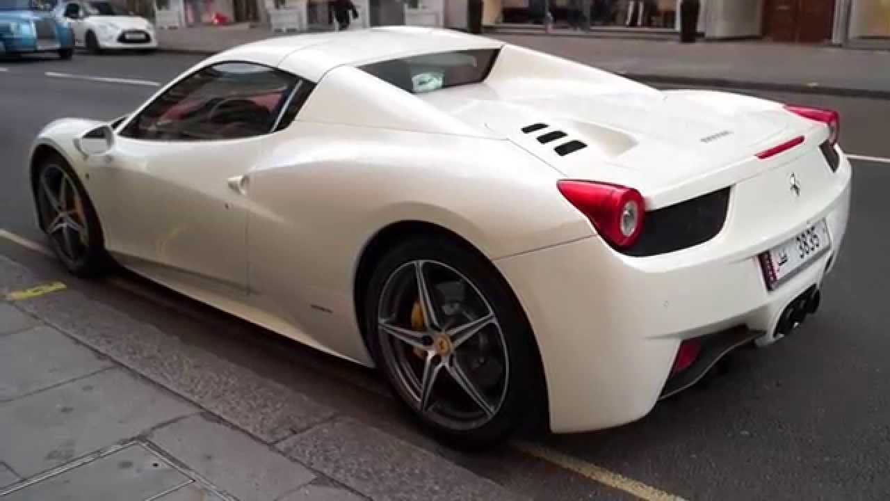 White Ferrari 458 Spider