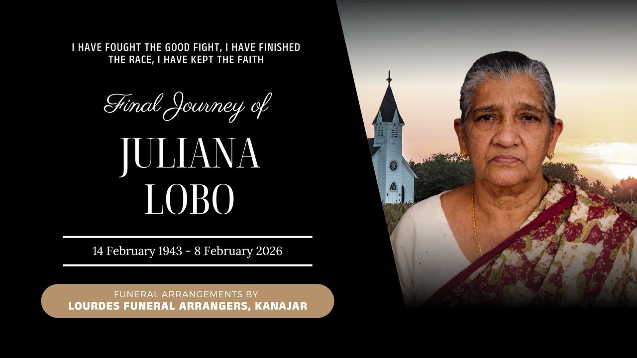 Final Journey of Mrs. Juliana Lobo  (83 years) | 09.02.2026 | 02:00PM | Karkala Udupi