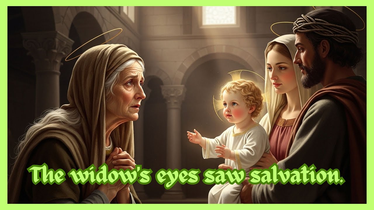 The widow Anna beheld the face of the Savior of the world and worshipped Him - @EchoesofGrace70